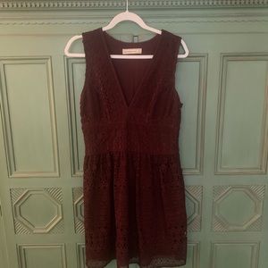 Burgundy Lace Dress